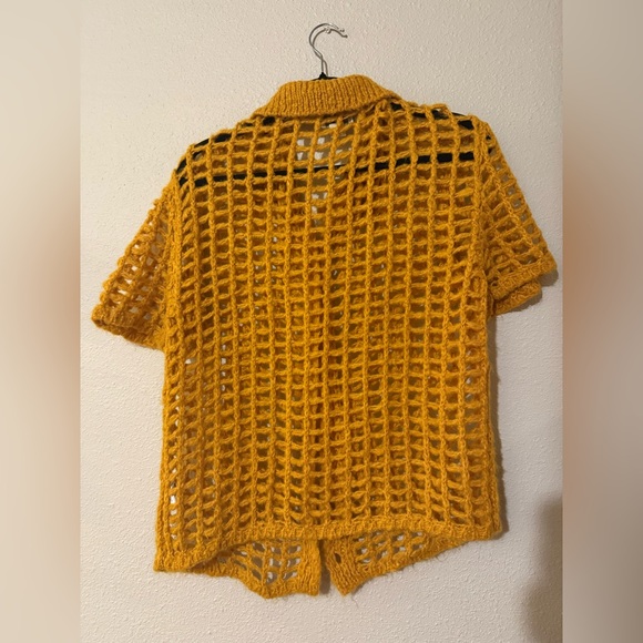 BDG OSAKA OPEN KNIT POLO SWEATER SMALL - Picture 5 of 5